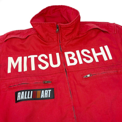 Vintage WRC JDM Japan Ralliart Mitsubishi Motors Mechanic Coveralls Tsunagi Red - Sugoi JDM